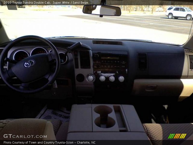Super White / Sand Beige 2010 Toyota Tundra Double Cab