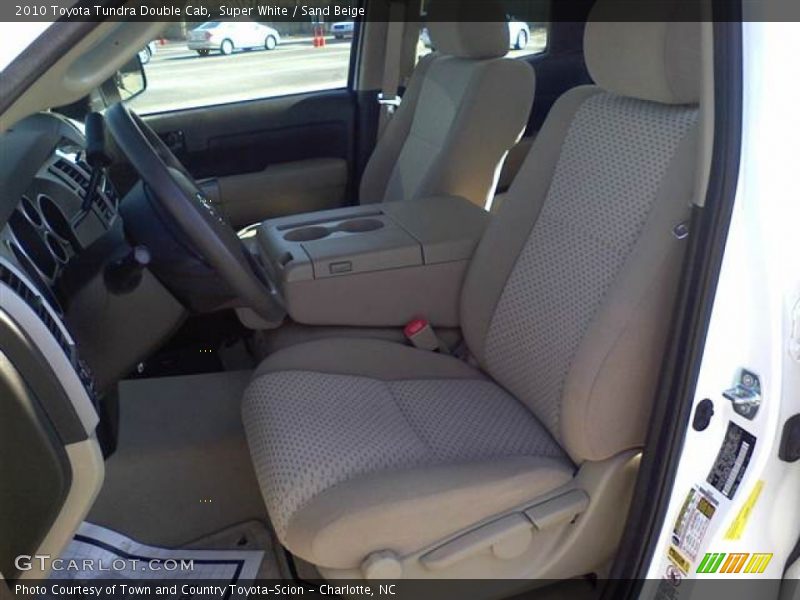 Super White / Sand Beige 2010 Toyota Tundra Double Cab