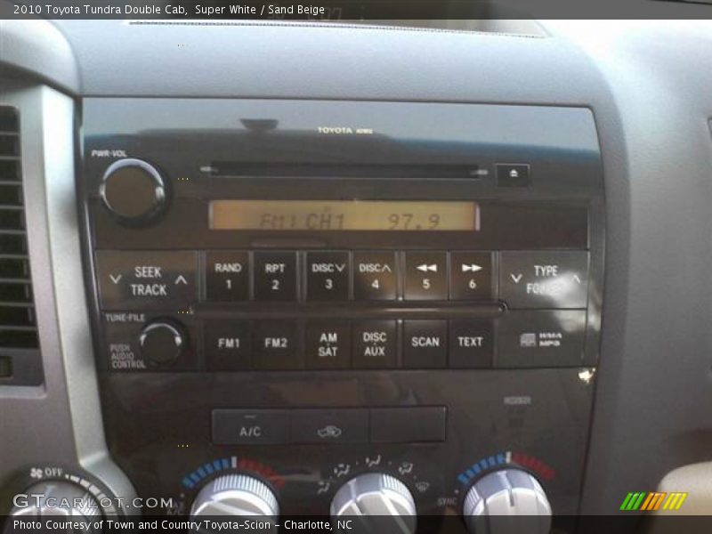 Super White / Sand Beige 2010 Toyota Tundra Double Cab