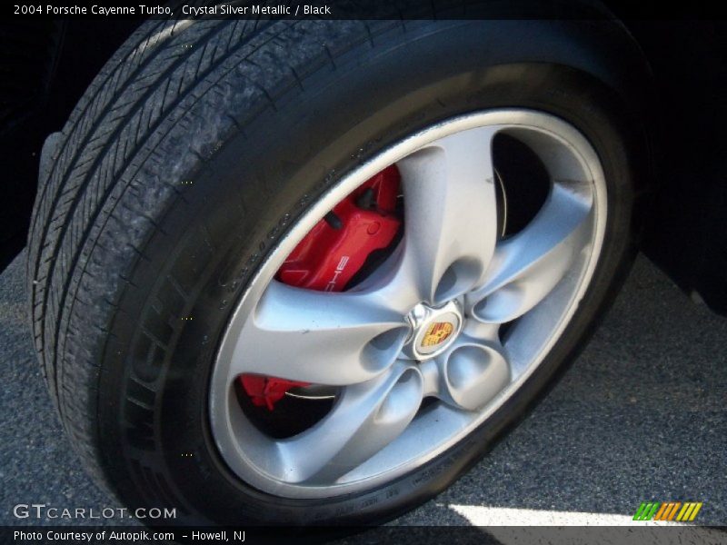 Crystal Silver Metallic / Black 2004 Porsche Cayenne Turbo