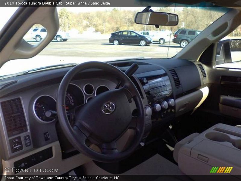 Super White / Sand Beige 2010 Toyota Tundra Double Cab