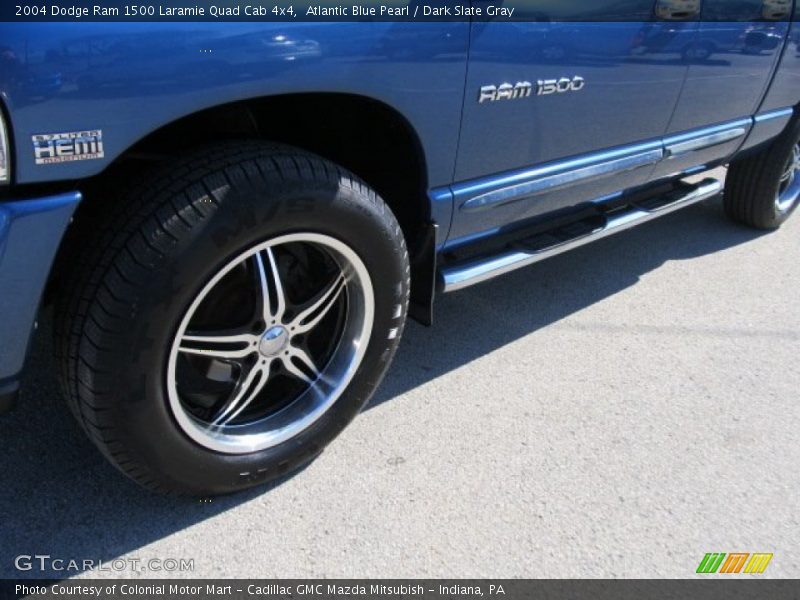 Atlantic Blue Pearl / Dark Slate Gray 2004 Dodge Ram 1500 Laramie Quad Cab 4x4