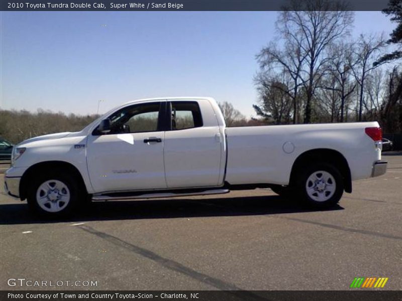 Super White / Sand Beige 2010 Toyota Tundra Double Cab