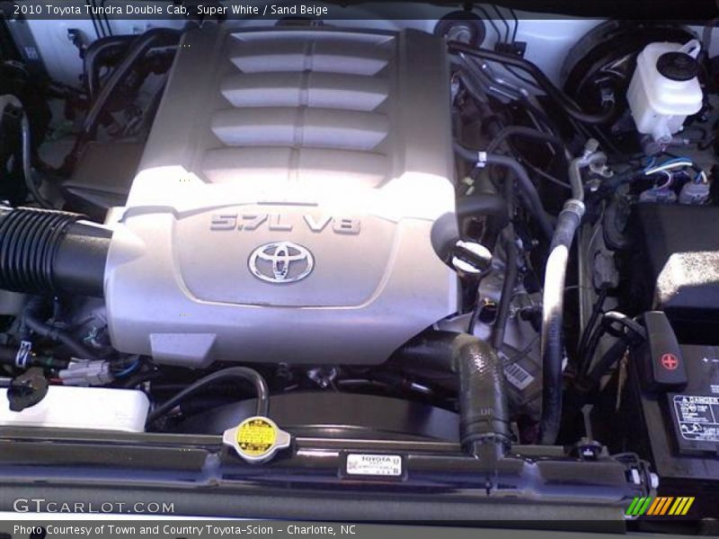 Super White / Sand Beige 2010 Toyota Tundra Double Cab