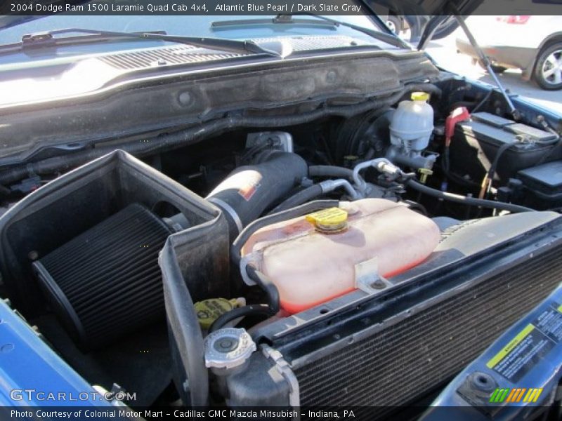 Atlantic Blue Pearl / Dark Slate Gray 2004 Dodge Ram 1500 Laramie Quad Cab 4x4
