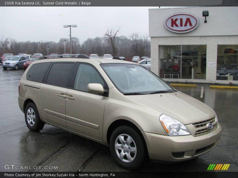 Sunset Gold Metallic / Beige 2008 Kia Sedona LX