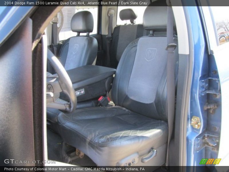 Atlantic Blue Pearl / Dark Slate Gray 2004 Dodge Ram 1500 Laramie Quad Cab 4x4