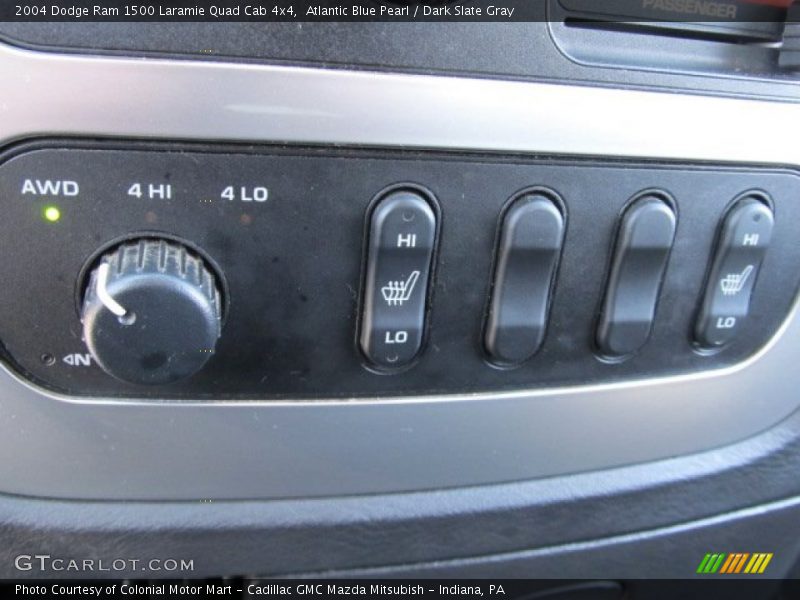 Atlantic Blue Pearl / Dark Slate Gray 2004 Dodge Ram 1500 Laramie Quad Cab 4x4