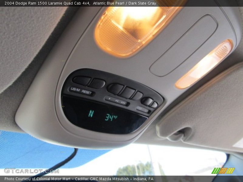 Atlantic Blue Pearl / Dark Slate Gray 2004 Dodge Ram 1500 Laramie Quad Cab 4x4