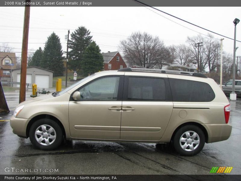 Sunset Gold Metallic / Beige 2008 Kia Sedona LX