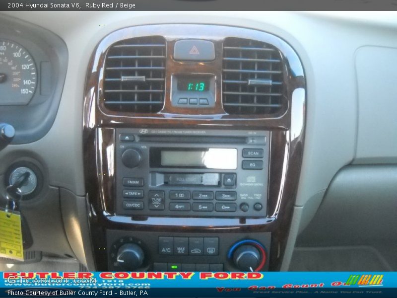 Ruby Red / Beige 2004 Hyundai Sonata V6