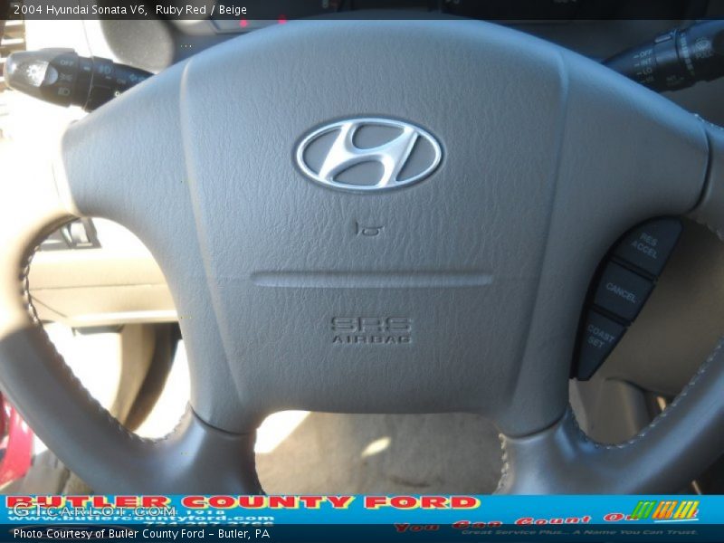 Ruby Red / Beige 2004 Hyundai Sonata V6