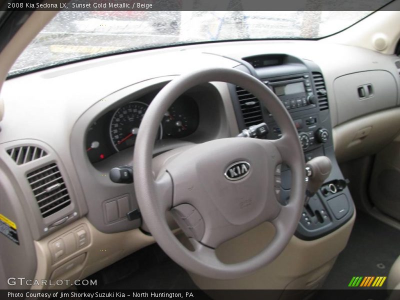 Sunset Gold Metallic / Beige 2008 Kia Sedona LX