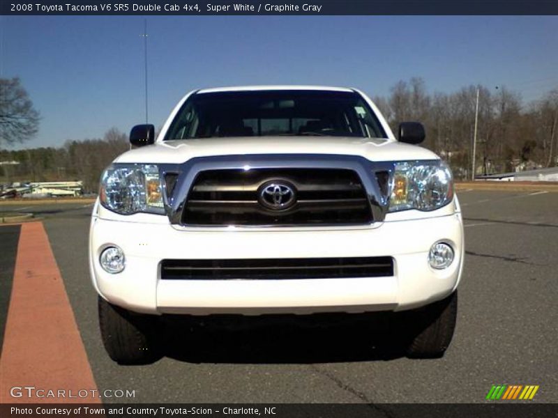 Super White / Graphite Gray 2008 Toyota Tacoma V6 SR5 Double Cab 4x4