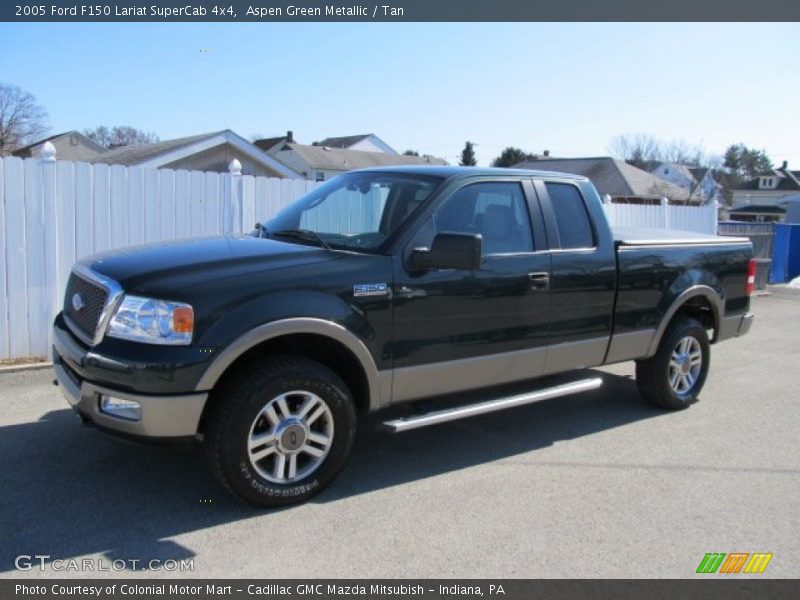 Aspen Green Metallic / Tan 2005 Ford F150 Lariat SuperCab 4x4