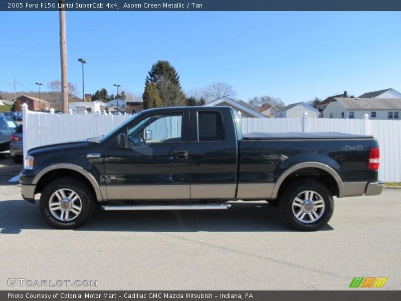 Aspen Green Metallic / Tan 2005 Ford F150 Lariat SuperCab 4x4