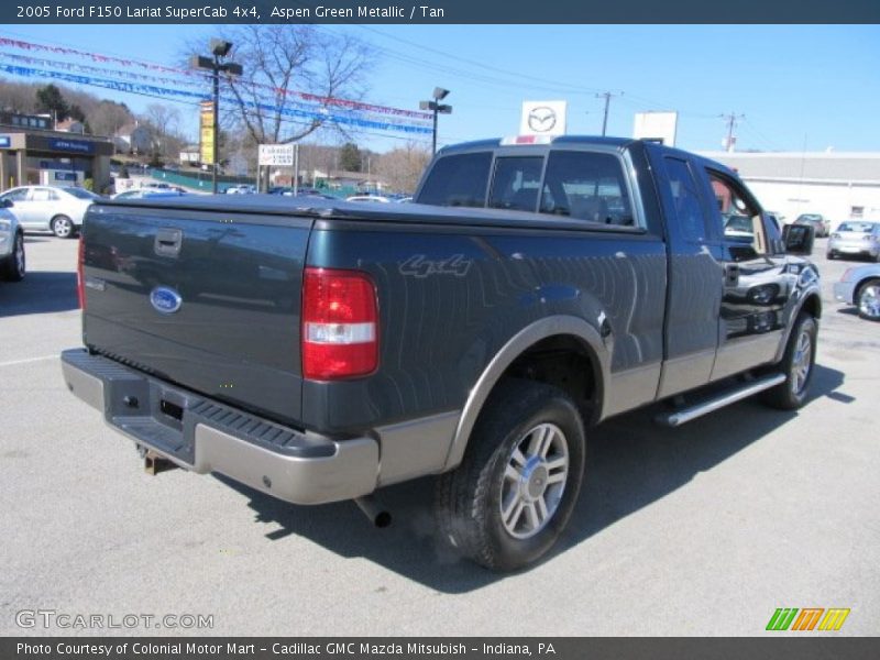 Aspen Green Metallic / Tan 2005 Ford F150 Lariat SuperCab 4x4