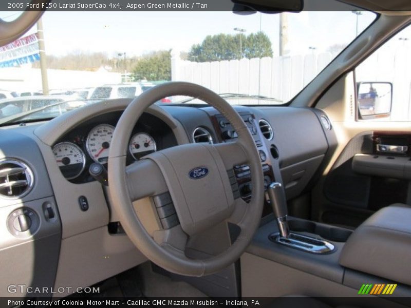 Aspen Green Metallic / Tan 2005 Ford F150 Lariat SuperCab 4x4