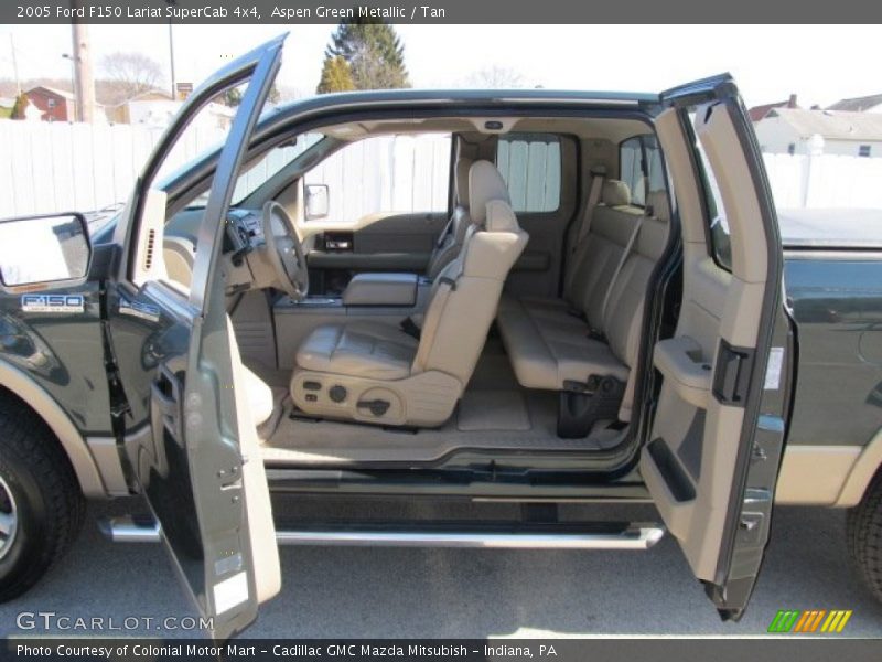 Aspen Green Metallic / Tan 2005 Ford F150 Lariat SuperCab 4x4