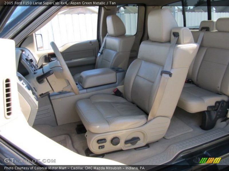 Aspen Green Metallic / Tan 2005 Ford F150 Lariat SuperCab 4x4