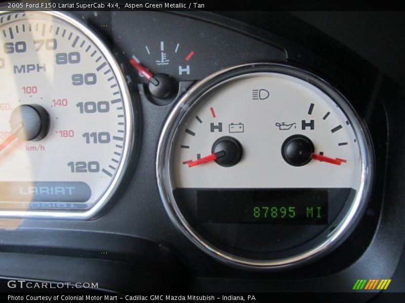 Aspen Green Metallic / Tan 2005 Ford F150 Lariat SuperCab 4x4
