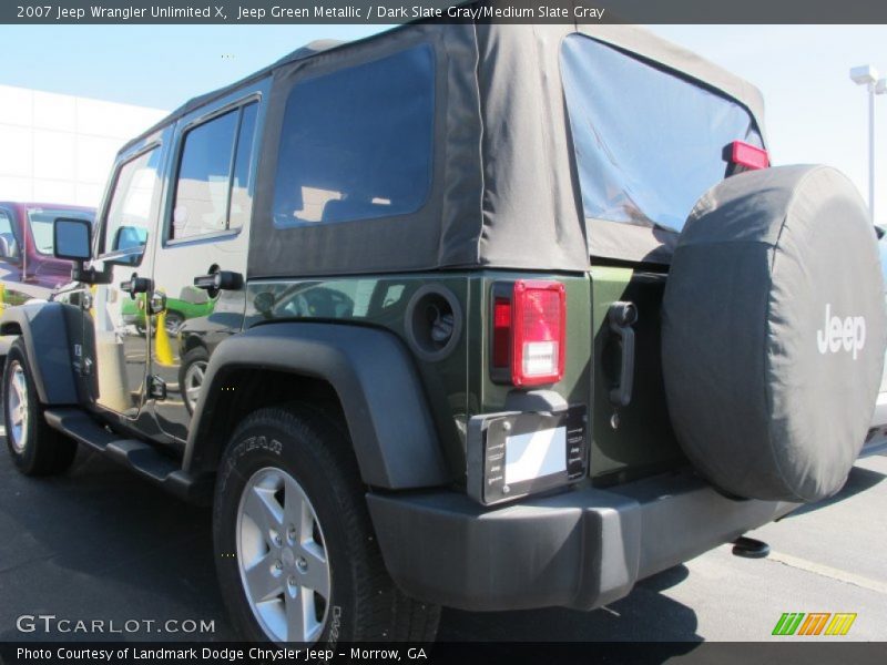 Jeep Green Metallic / Dark Slate Gray/Medium Slate Gray 2007 Jeep Wrangler Unlimited X