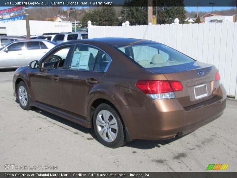 Caramel Bronze Pearl / Warm Ivory 2011 Subaru Legacy 2.5i