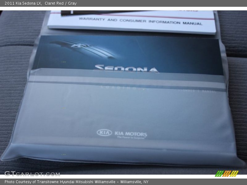 Claret Red / Gray 2011 Kia Sedona LX