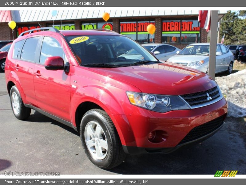 Rally Red Metallic / Black 2008 Mitsubishi Outlander LS
