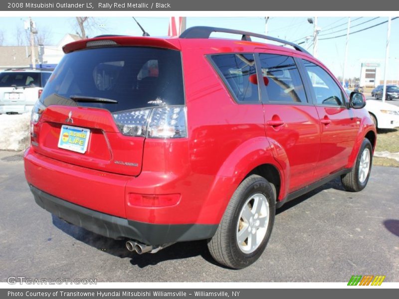 Rally Red Metallic / Black 2008 Mitsubishi Outlander LS