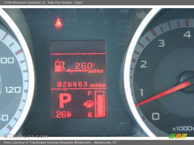 Rally Red Metallic / Black 2008 Mitsubishi Outlander LS