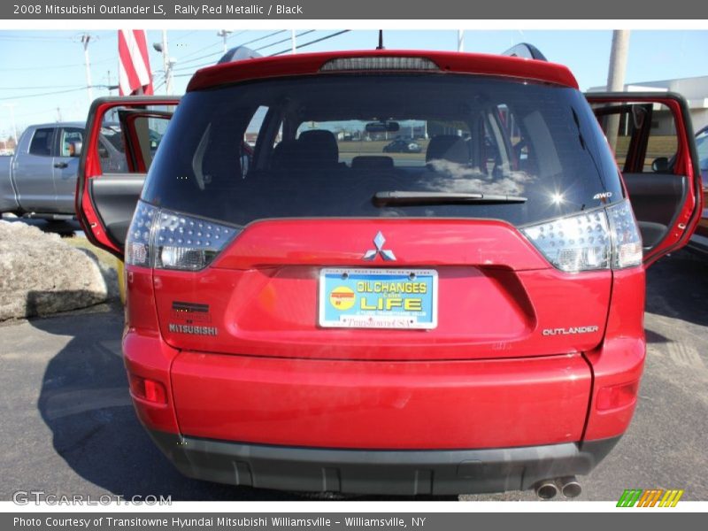 Rally Red Metallic / Black 2008 Mitsubishi Outlander LS