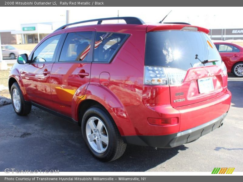Rally Red Metallic / Black 2008 Mitsubishi Outlander LS
