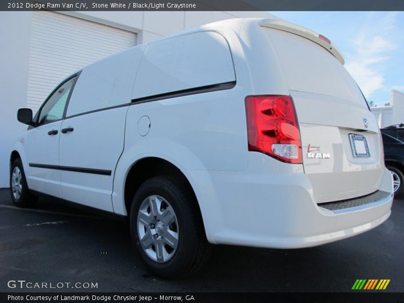 Stone White / Black/Light Graystone 2012 Dodge Ram Van C/V