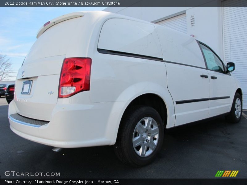 Stone White / Black/Light Graystone 2012 Dodge Ram Van C/V