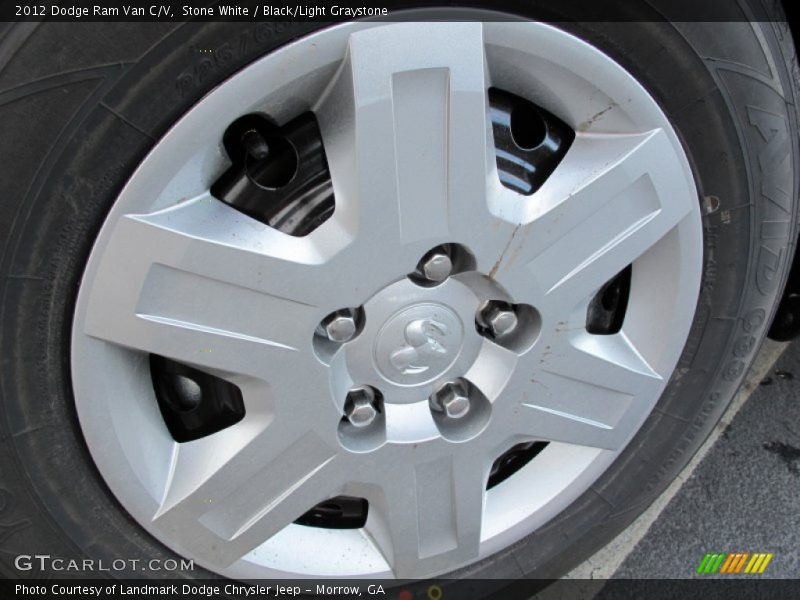 Stone White / Black/Light Graystone 2012 Dodge Ram Van C/V