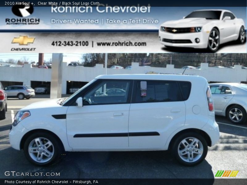 Clear White / Black Soul Logo Cloth 2010 Kia Soul +