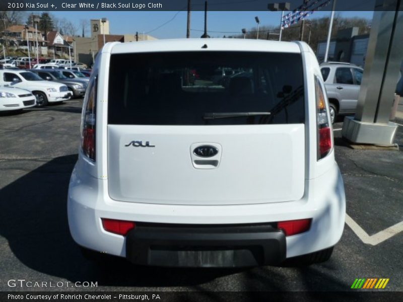 Clear White / Black Soul Logo Cloth 2010 Kia Soul +