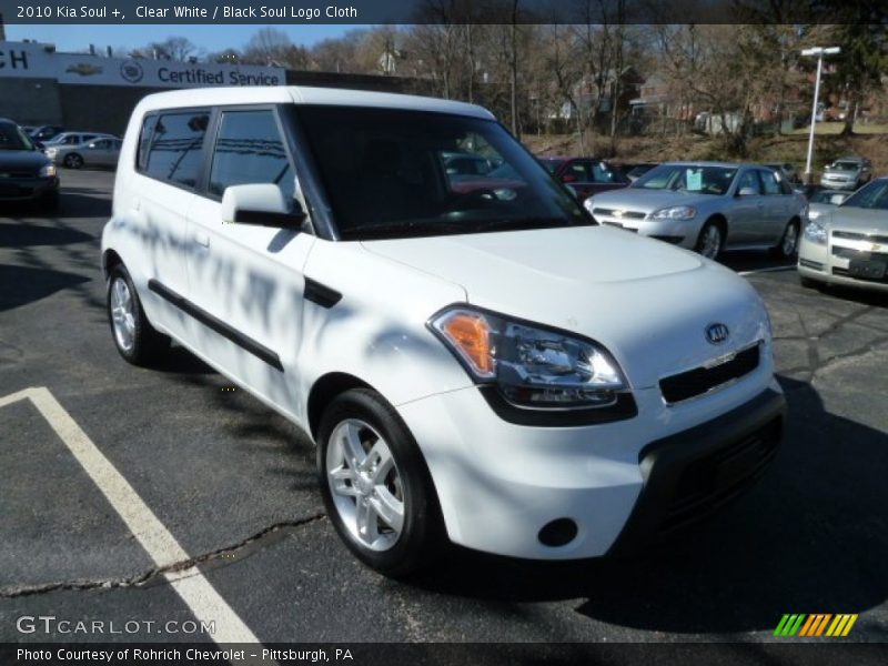 Clear White / Black Soul Logo Cloth 2010 Kia Soul +