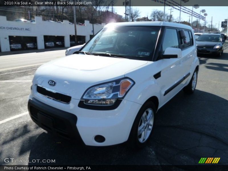 Clear White / Black Soul Logo Cloth 2010 Kia Soul +