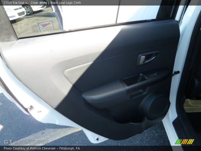 Clear White / Black Soul Logo Cloth 2010 Kia Soul +