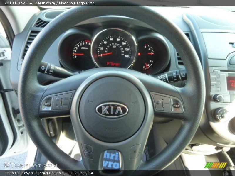 Clear White / Black Soul Logo Cloth 2010 Kia Soul +