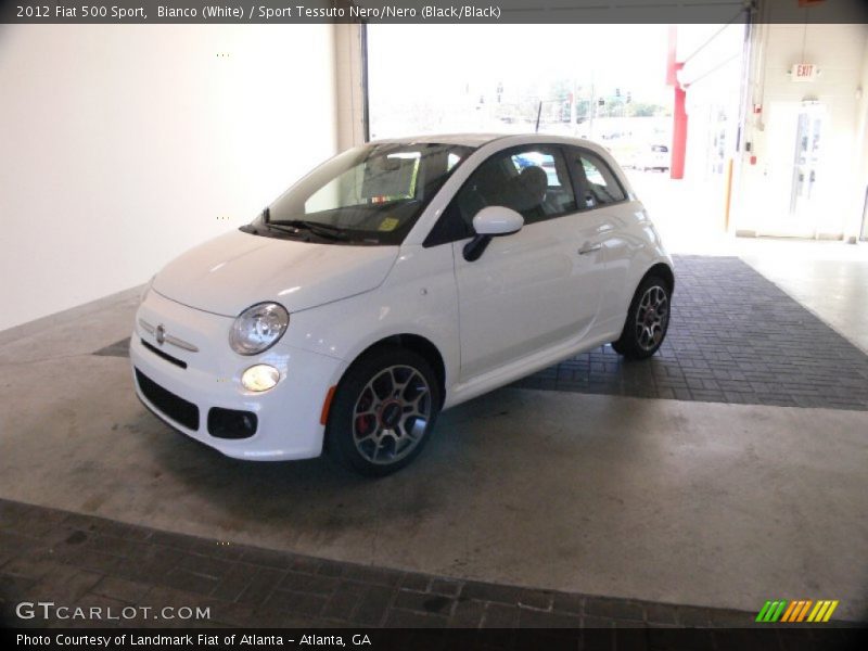 Bianco (White) / Sport Tessuto Nero/Nero (Black/Black) 2012 Fiat 500 Sport