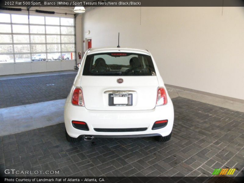 Bianco (White) / Sport Tessuto Nero/Nero (Black/Black) 2012 Fiat 500 Sport