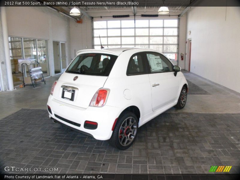 Bianco (White) / Sport Tessuto Nero/Nero (Black/Black) 2012 Fiat 500 Sport