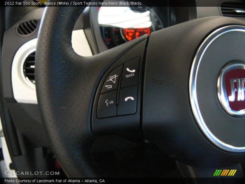 Bianco (White) / Sport Tessuto Nero/Nero (Black/Black) 2012 Fiat 500 Sport