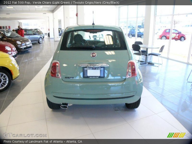 Verde Chiaro (Light Green) / Tessuto Grigio/Nero (Grey/Black) 2012 Fiat 500 Pop