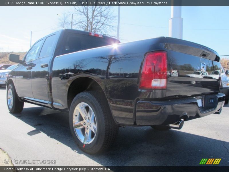 True Blue Pearl / Dark Slate Gray/Medium Graystone 2012 Dodge Ram 1500 Express Quad Cab