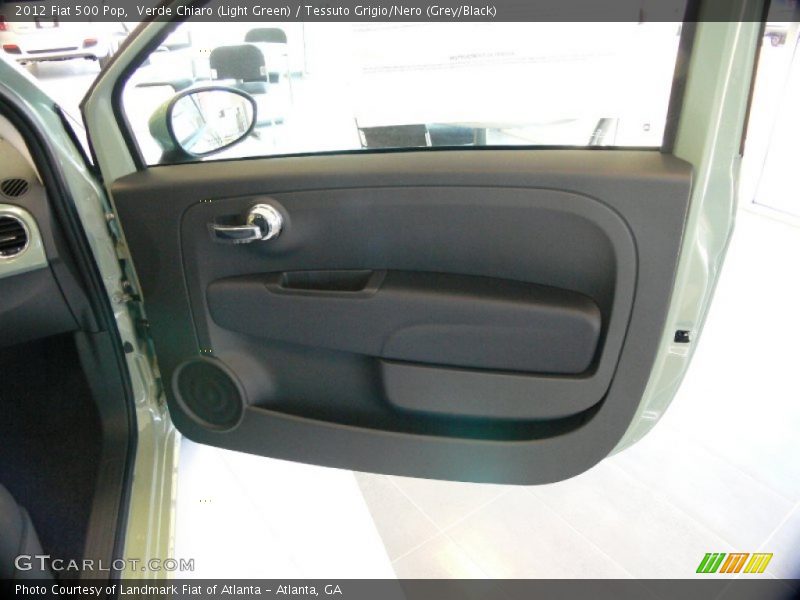 Verde Chiaro (Light Green) / Tessuto Grigio/Nero (Grey/Black) 2012 Fiat 500 Pop