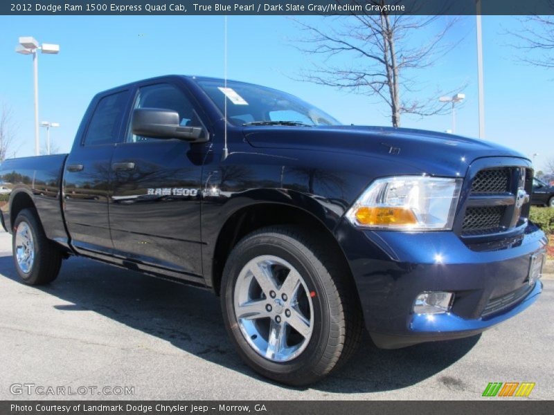 True Blue Pearl / Dark Slate Gray/Medium Graystone 2012 Dodge Ram 1500 Express Quad Cab